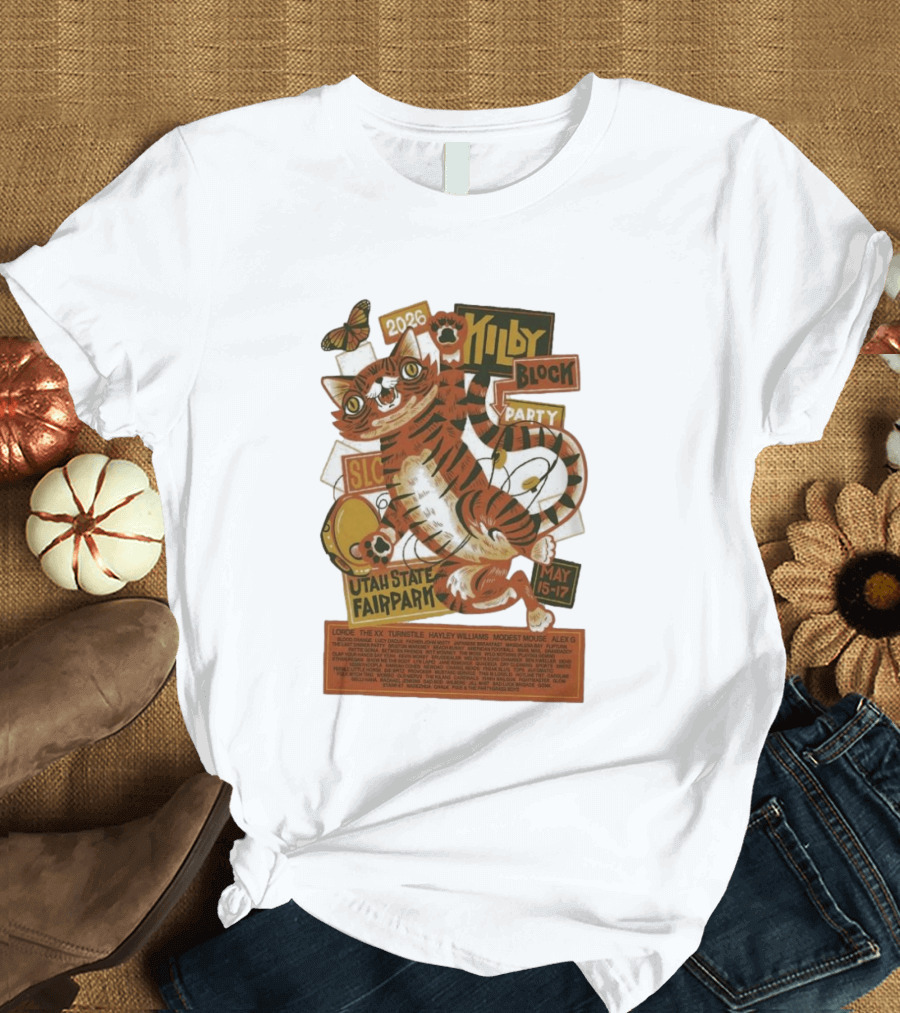 Kilby Block Party 2026 Utah State Fairpark May 15 17 Featuring Lorde Hayley Williams Modest Mouse And More T-Shirt