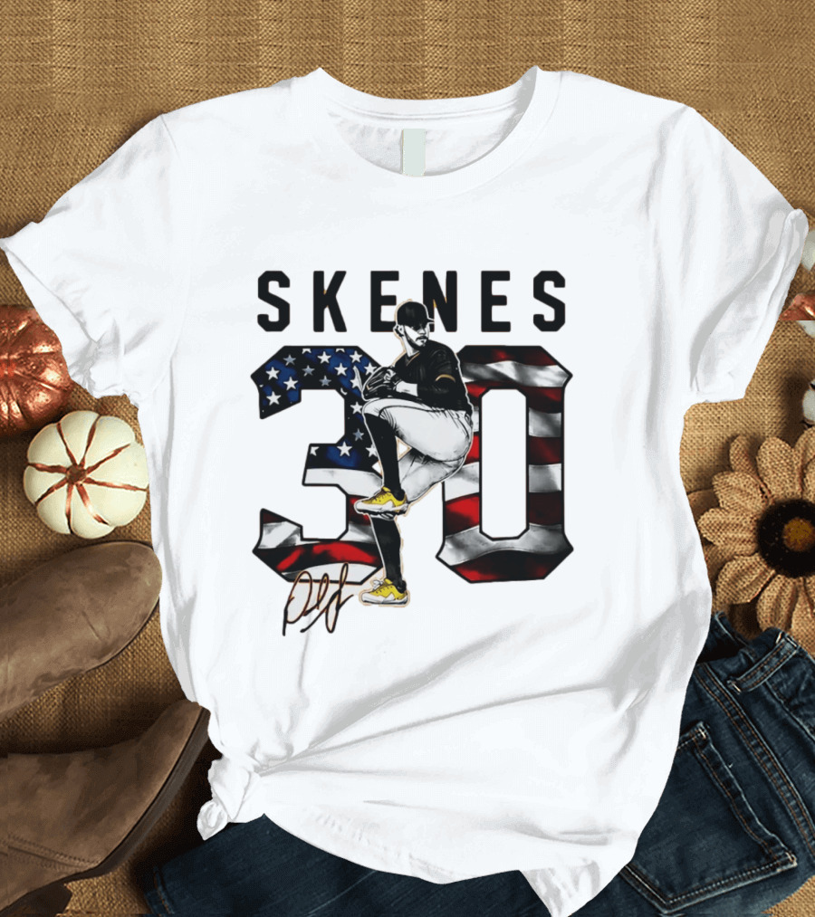 Paul Skenes 30 Stars And Stripes Baseball Pitcher T-Shirt