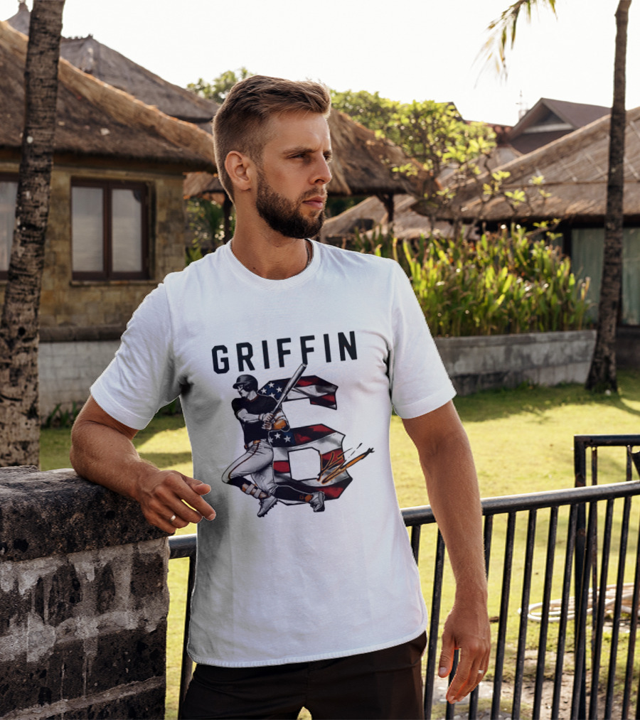 Griffin Baseball No 6 Stars And Stripes Patriotic T-Shirt