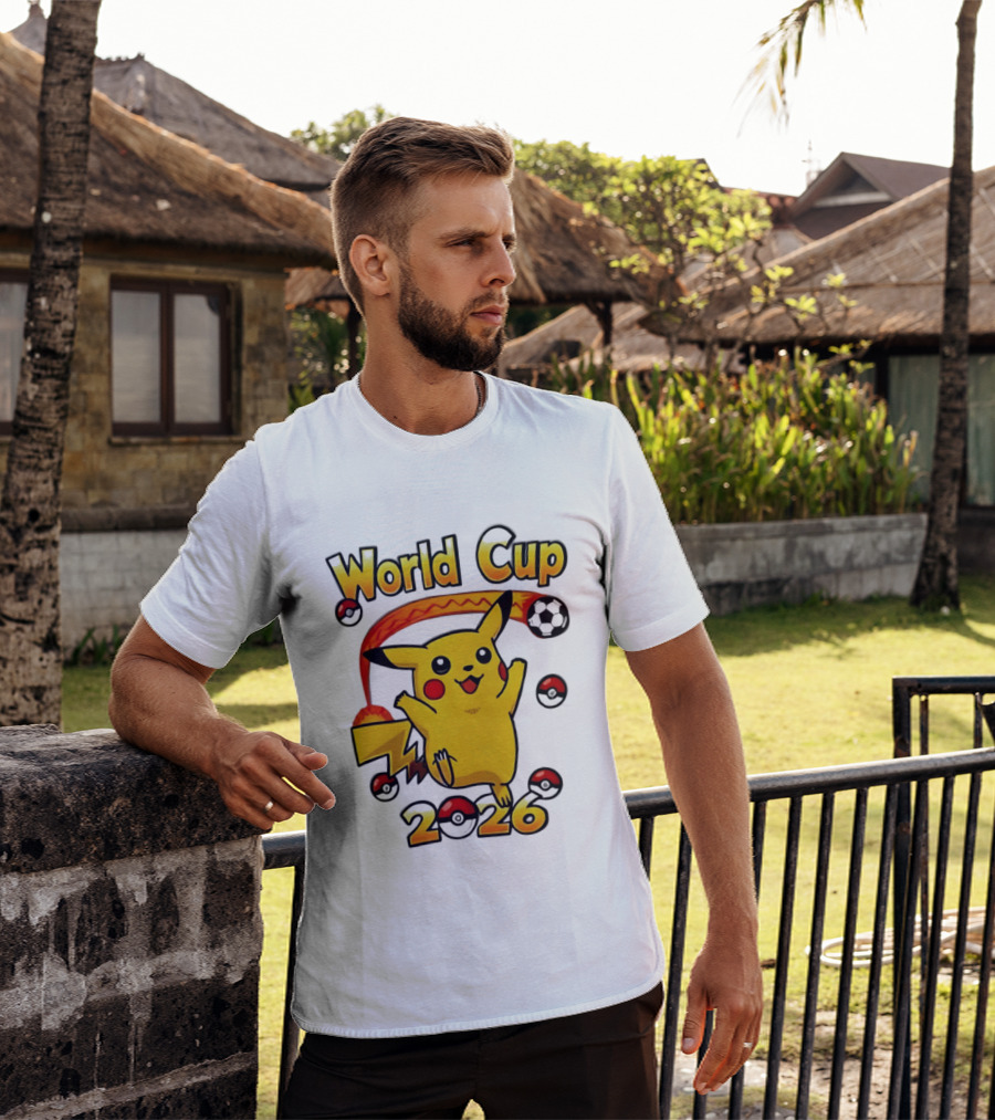World Cup 2026 Pokémon Pikachu Soccer Poké Balls T-Shirt