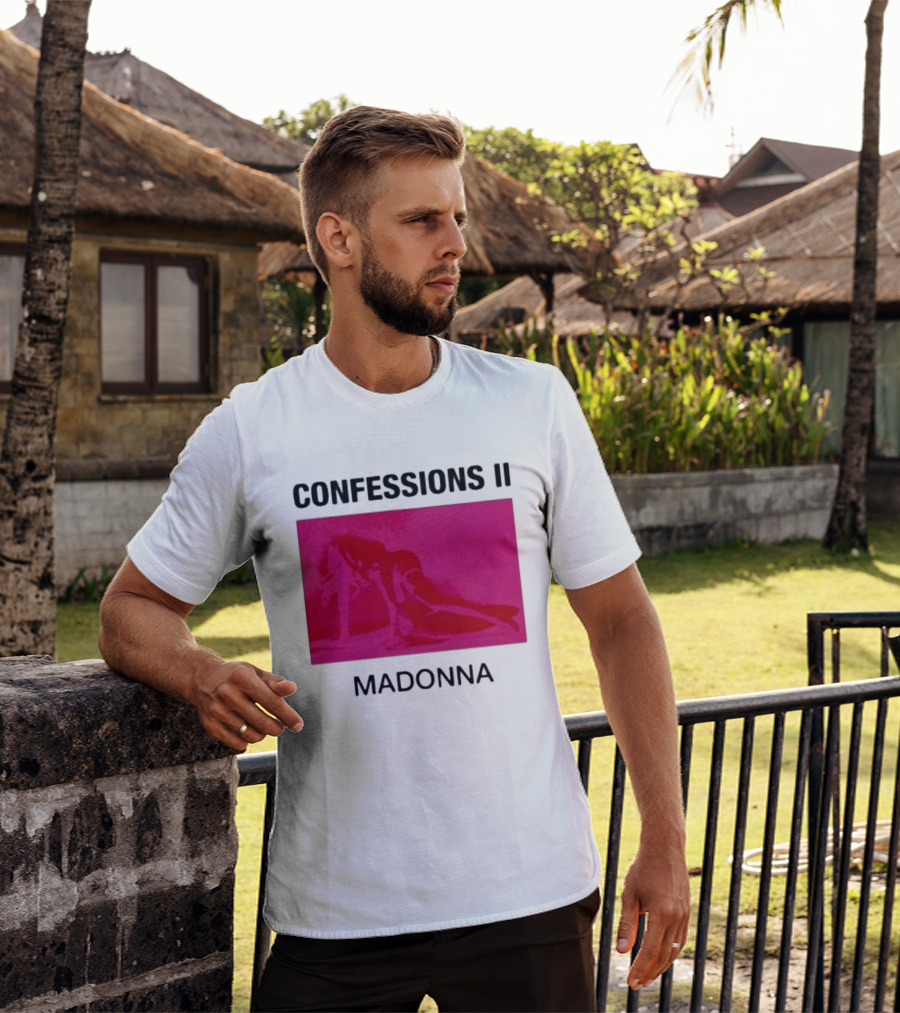 Madonna Confessions II Neon Pink Crawling Pose T-Shirt