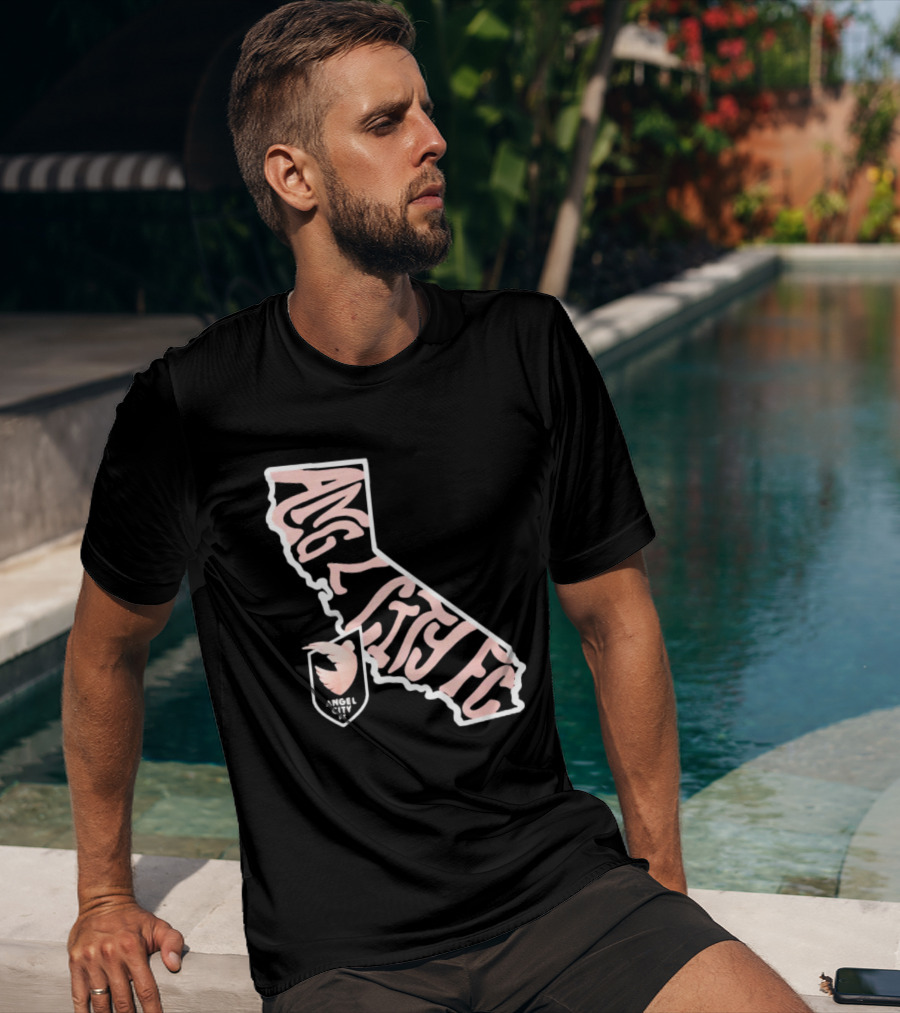 Angel City FC Groovy California Map T-Shirt