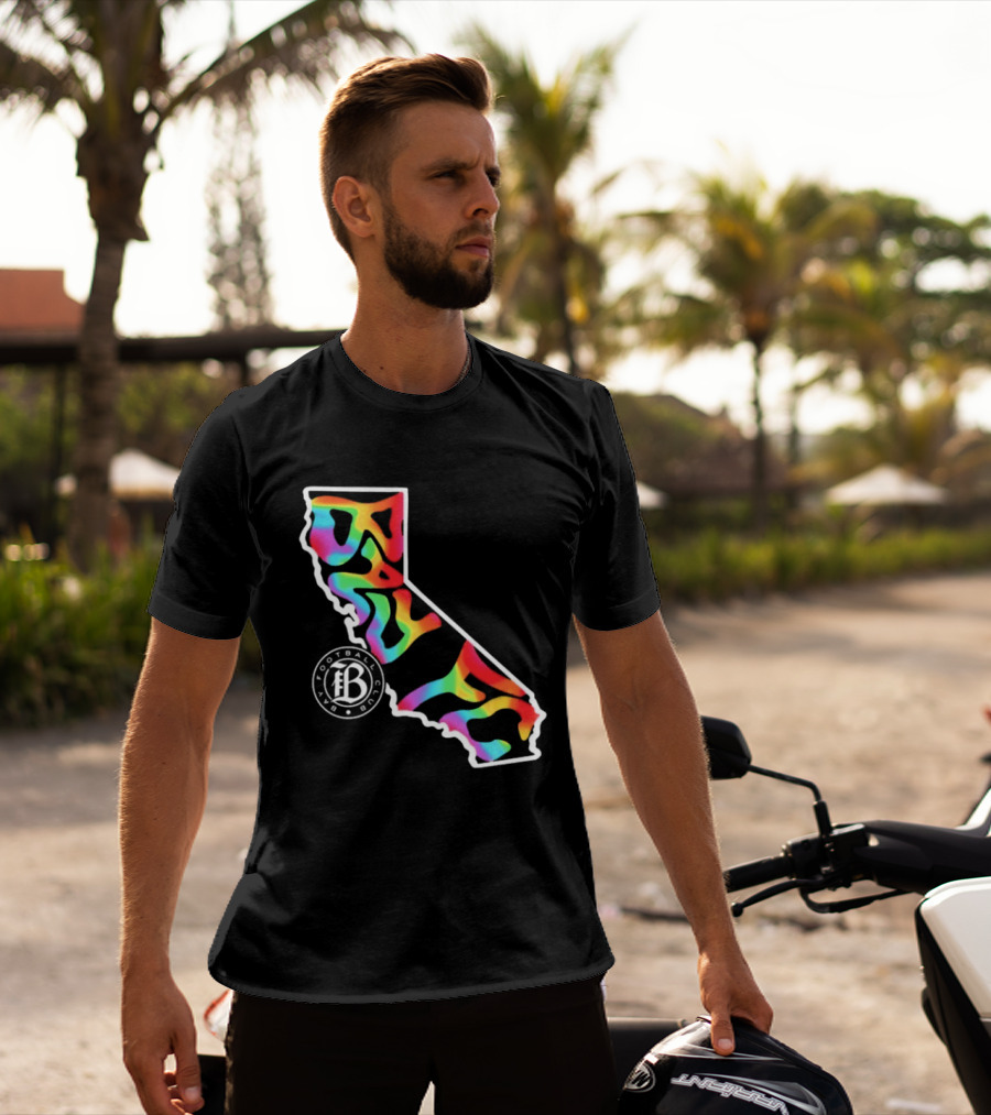 Bay FC Groovy Pride California Football Club Rainbow T-Shirt