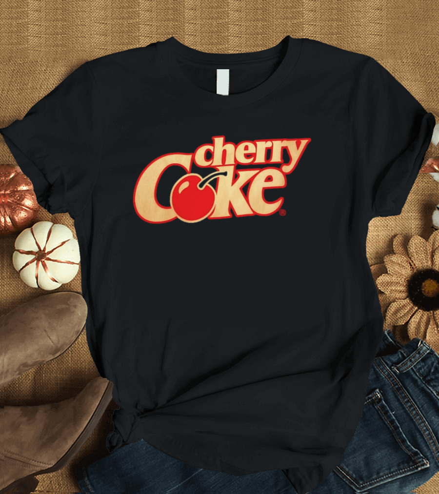 Cherry Coke Retro Logo With Red Cherry T-Shirt