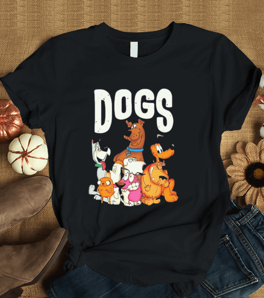 DOGS Astro Scooby Doo Jake Droopy Brian Griffin Courage Pluto Muttley T-Shirt