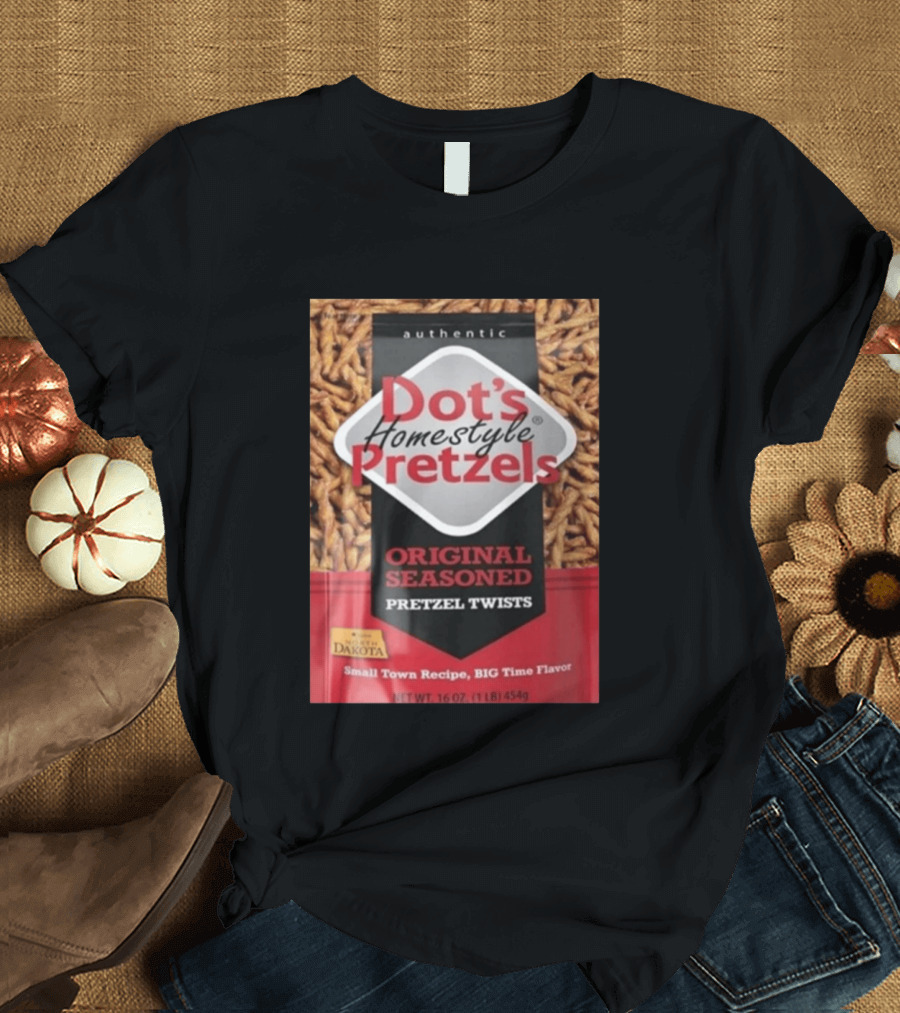 Dot's Homestyle Pretzels Original Seasoned Snack Twist Authentic North Dakota Flavor T-Shirt
