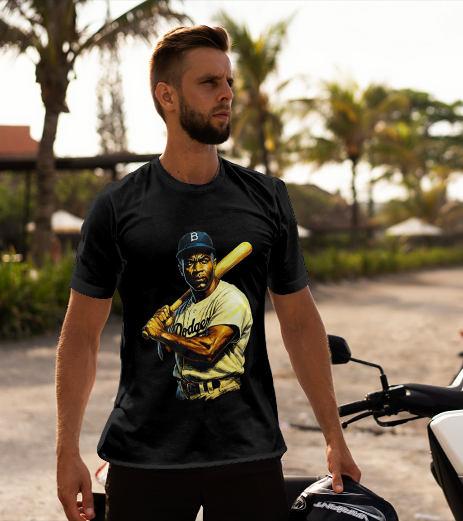 Jackie Robinson Brooklyn Dodgers Baseball Legend T-Shirt