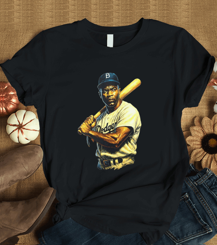 Jackie Robinson Brooklyn Dodgers Baseball Legend T-Shirt