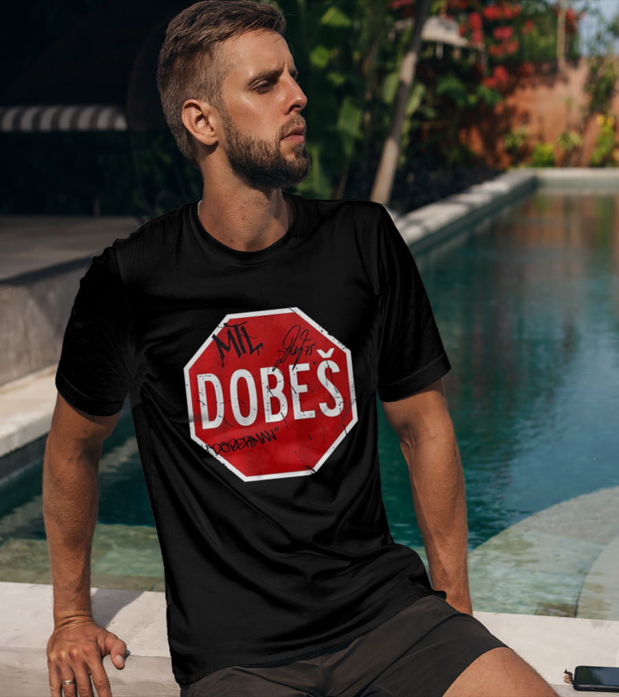MTL Jakub Dobes NHL Dobesman Stop Sign Montreal Canadiens T-Shirt