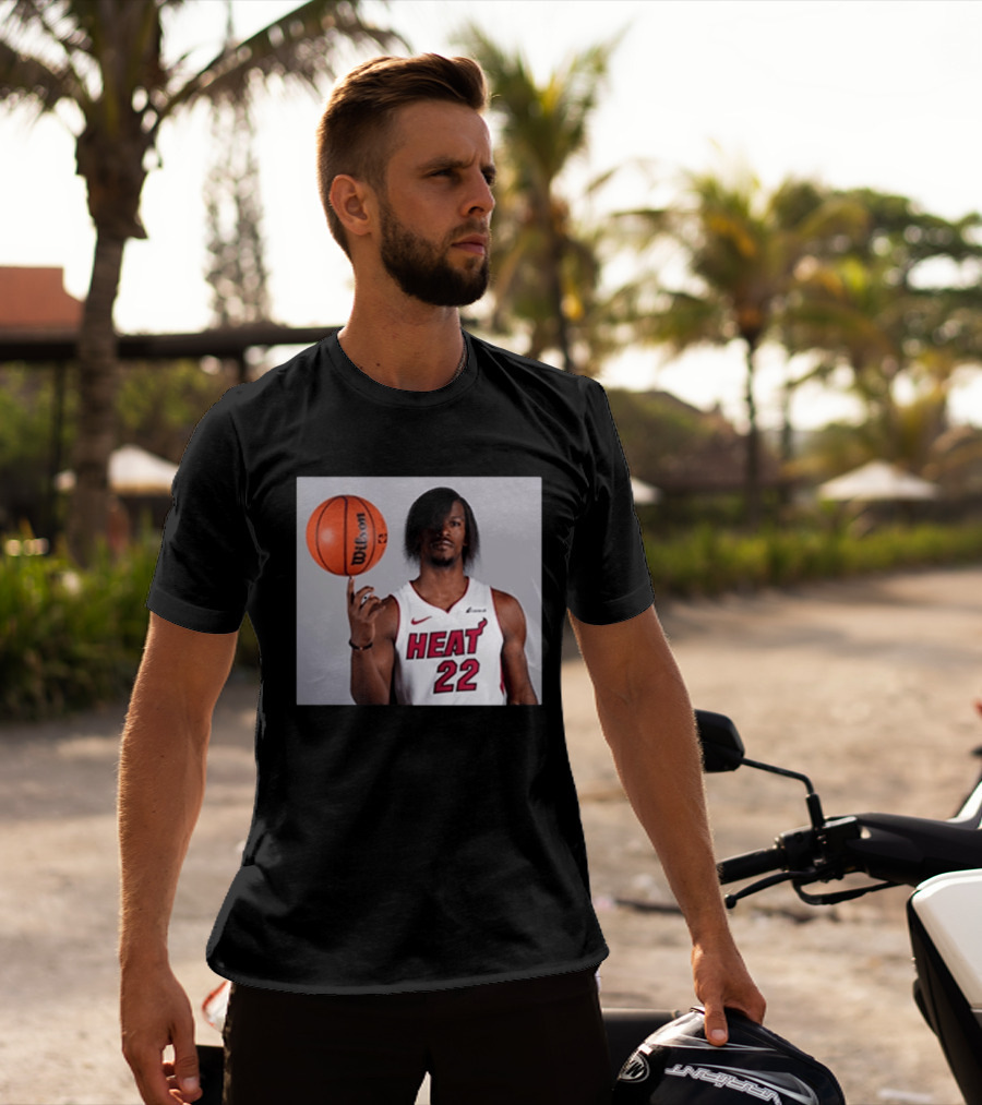 Jimmy Butler Miami Heat 22 Wilson Basketball Nike T-Shirt