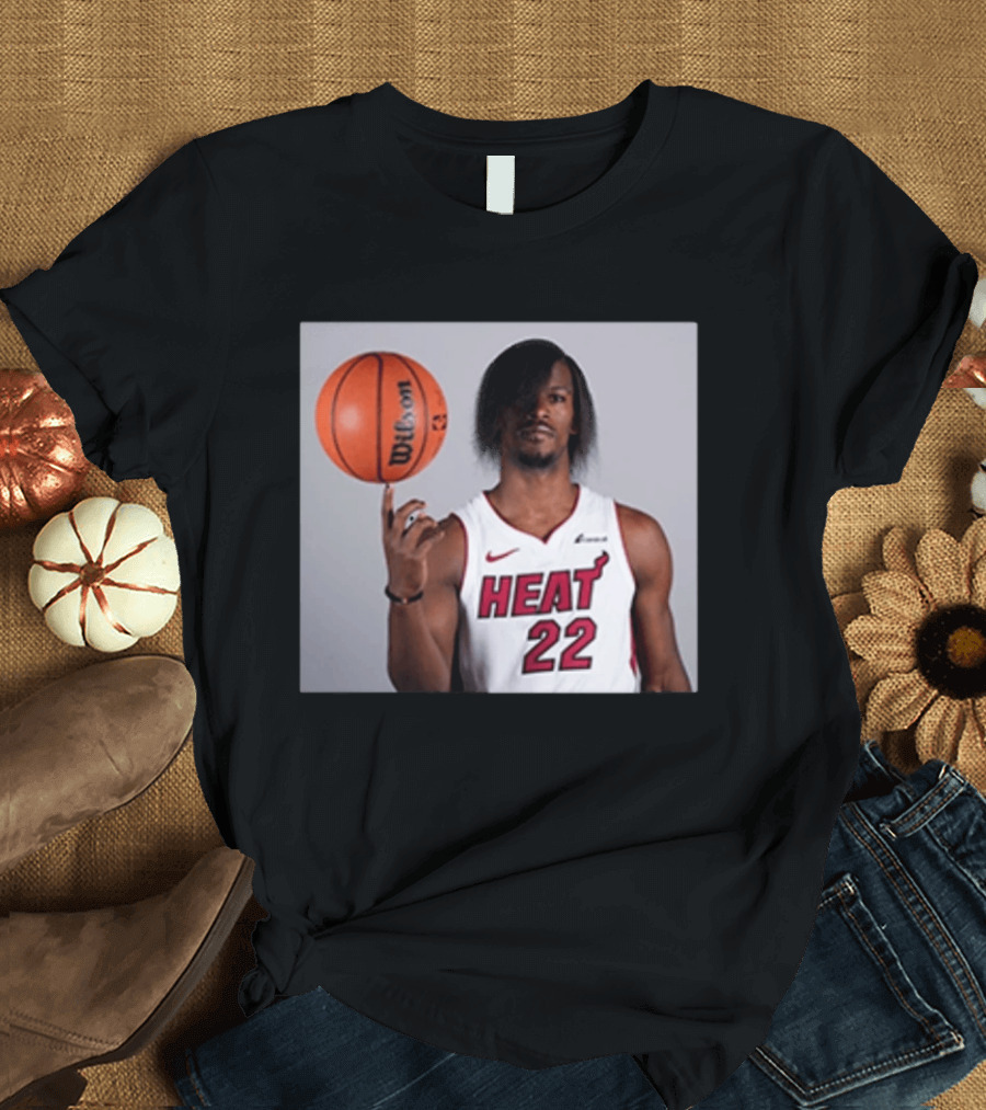 Jimmy Butler Miami Heat 22 Wilson Basketball Nike T-Shirt