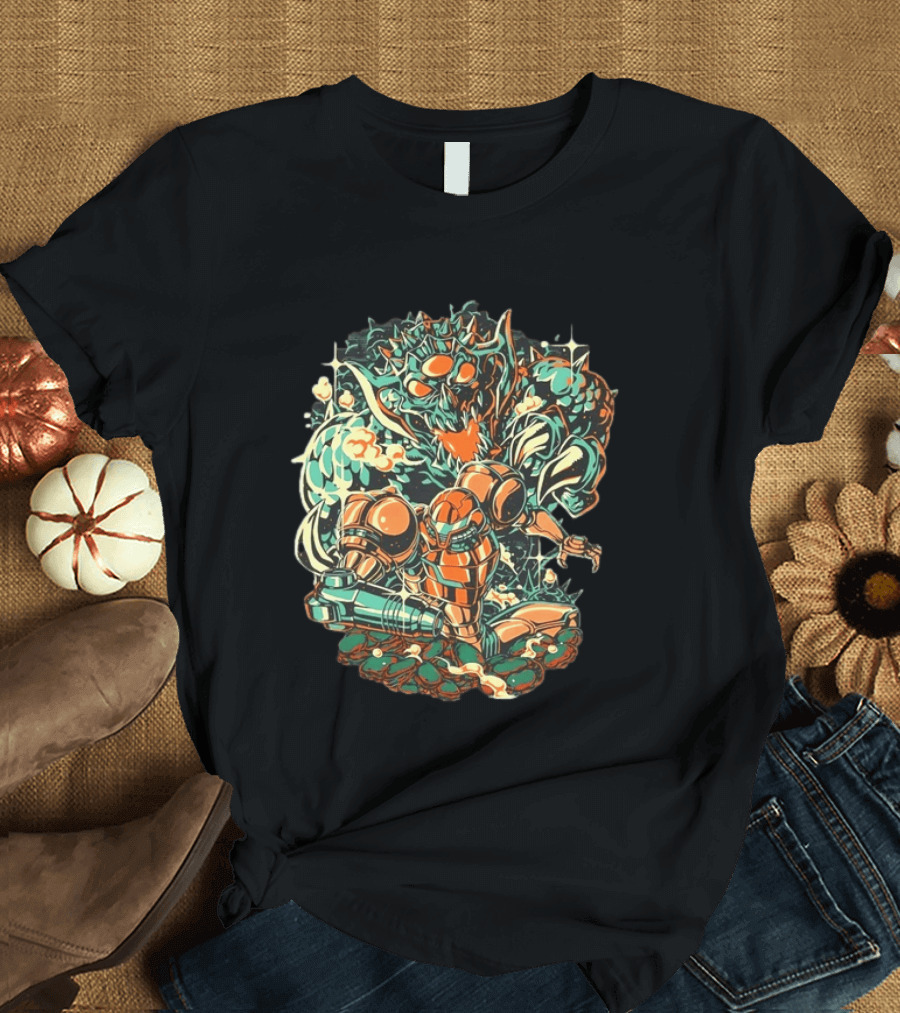 Metroid Samus Aran Kraid Catastrophic Day Retro Gaming T-Shirt