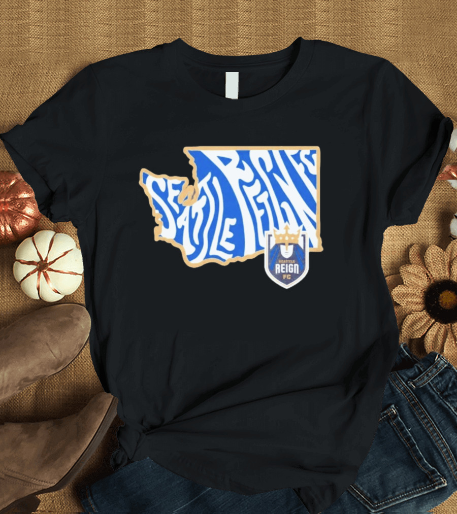 Seattle Reign FC Groovy Team State Seattle Reign FC Crest T-Shirt