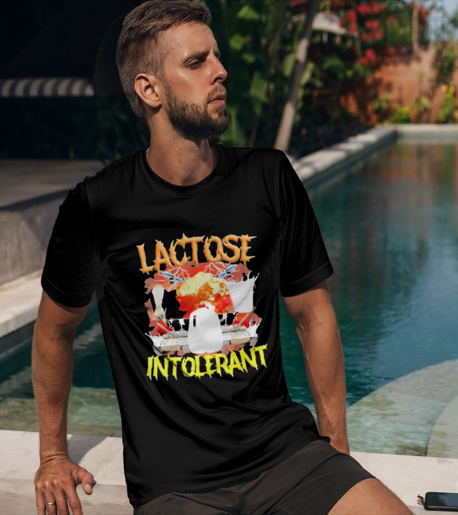 Lactose Intolerant Explosive Milk Jug Meme T-Shirt