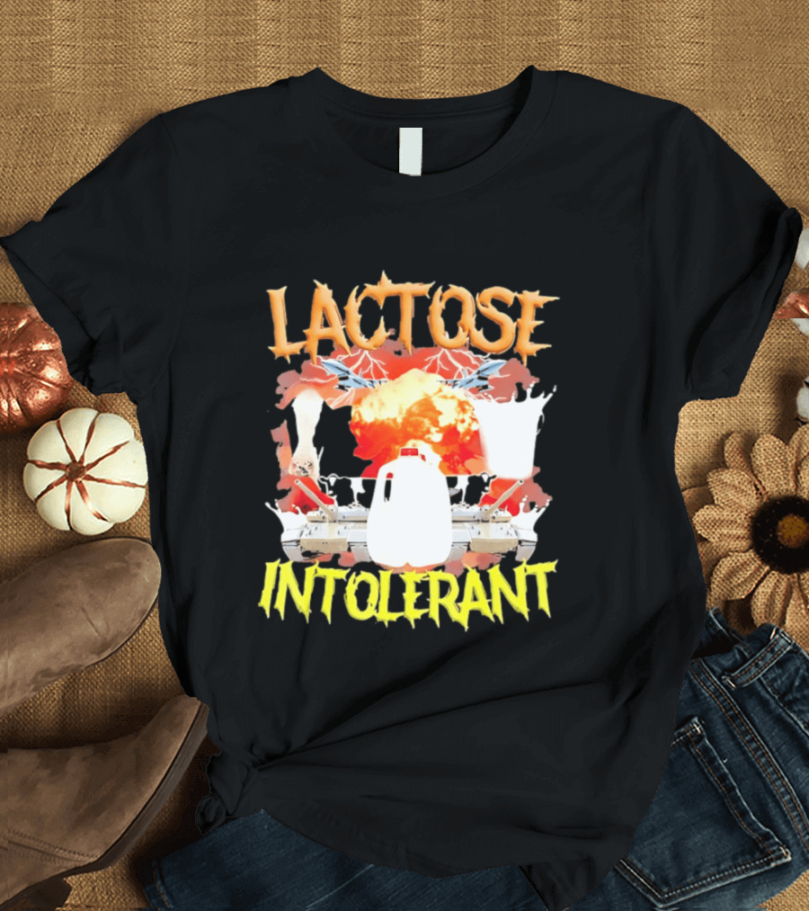 Lactose Intolerant Explosive Milk Jug Meme T-Shirt