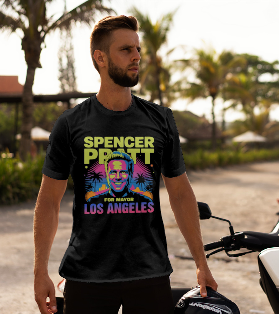 Spencer Pratt For Mayor Los Angeles Neon Pop T-Shirt