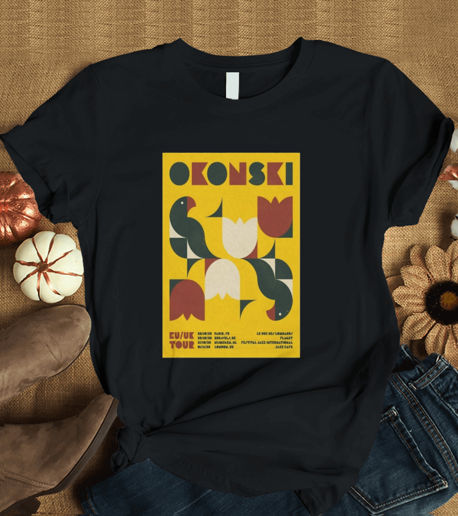 Okonski EU UK Tour 2026 Paris Brussels Nijmegen London Jazz Shows T-Shirt