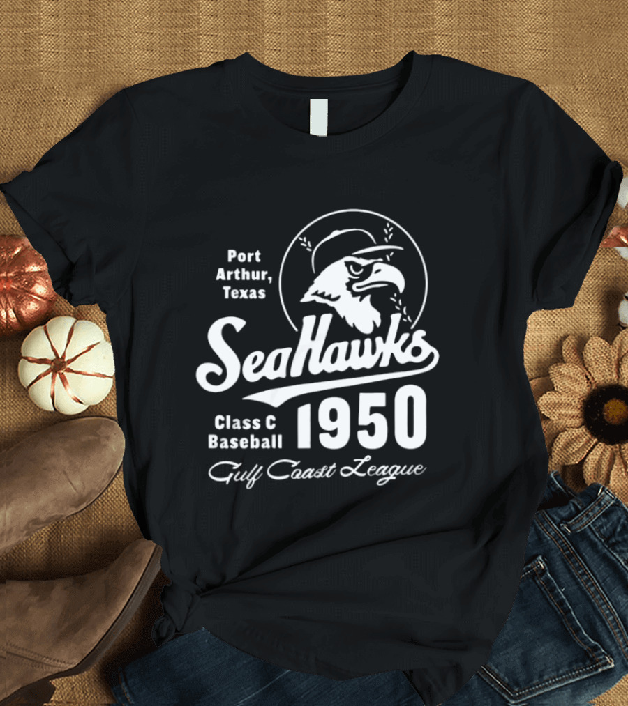 Port Arthur Texas Seahawks Class C Baseball 1950 Gulf Coast League T-Shirt
