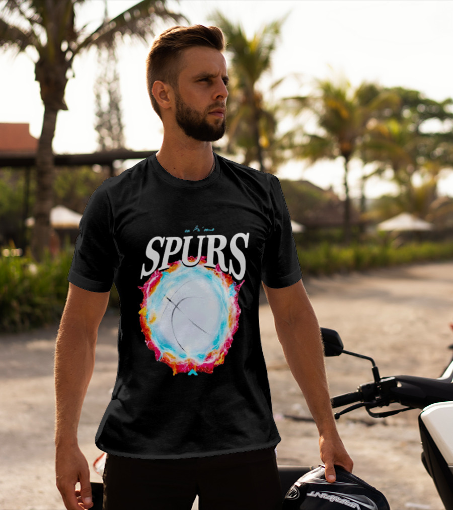 San Antonio Spurs Basketball Cosmic Energy Burst 2026 T-Shirt