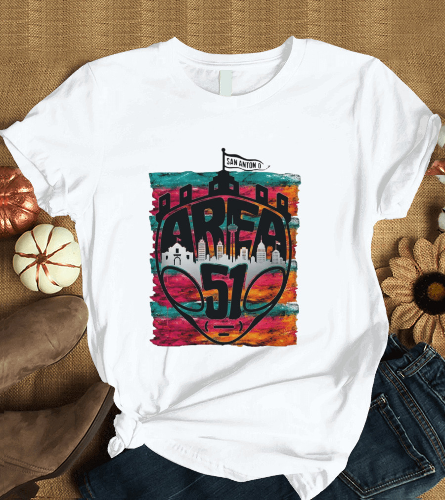 Area 51 San Antonio Spurs NBA Fiesta Skyline 2026 Victor Wembanyama T-Shirt