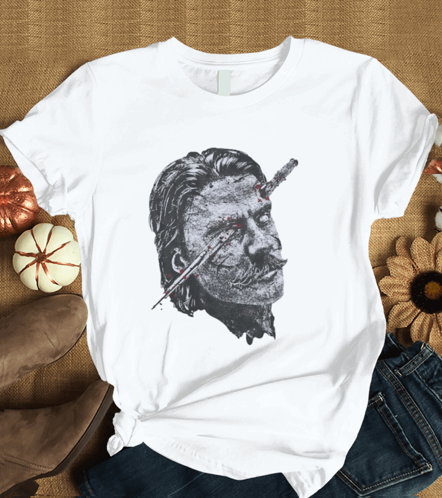 Chud The Builder Black And White Drawing With Eye Injury Dalton Eatherly T-Shirt