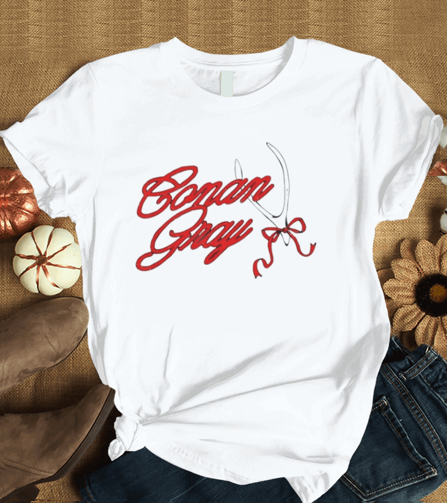 Conan Gray Red Script With Bow T-Shirt