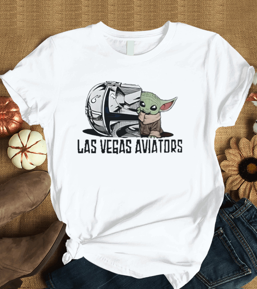 Las Vegas Aviators Star Wars Night 2026 Baby Yoda Pilot Helmet T-Shirt