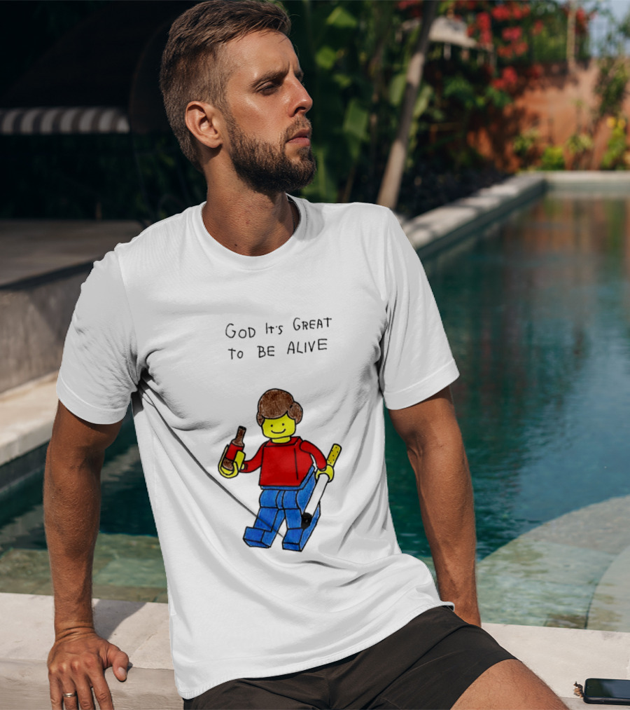 Lego God It's Great To Be Alive Paintbrush And Bottle T-Shirt
