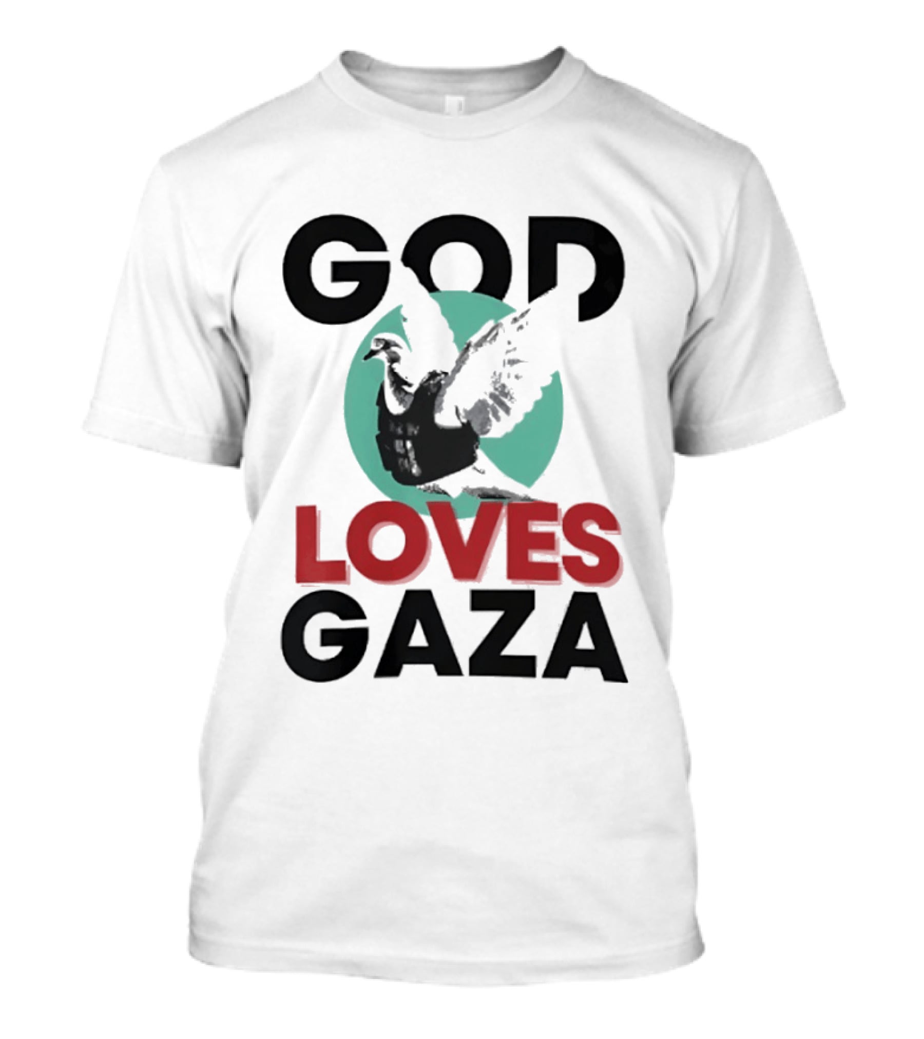 GOD LOVES GAZA Bird T-Shirt