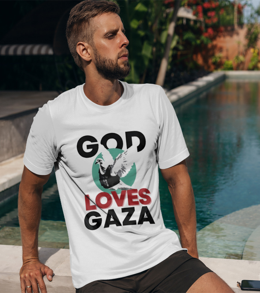 GOD LOVES GAZA Bird T-Shirt