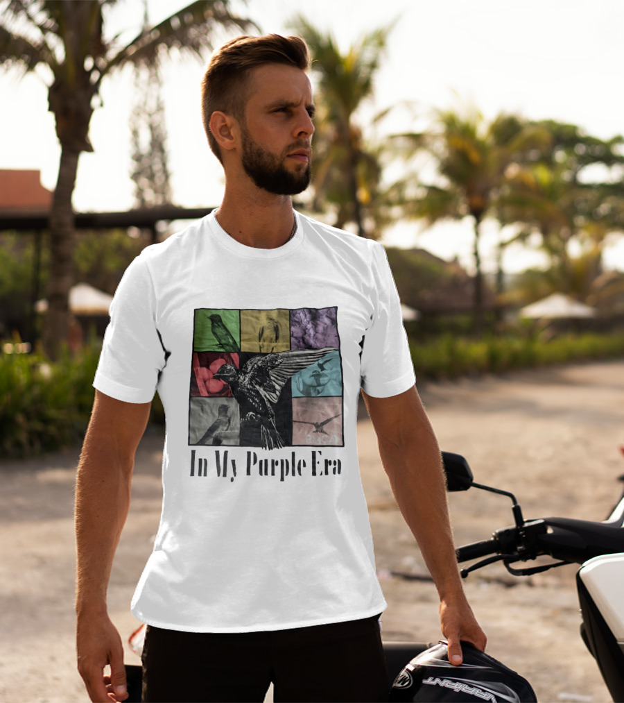 In My Purple Era Swallow Collage T-Shirt