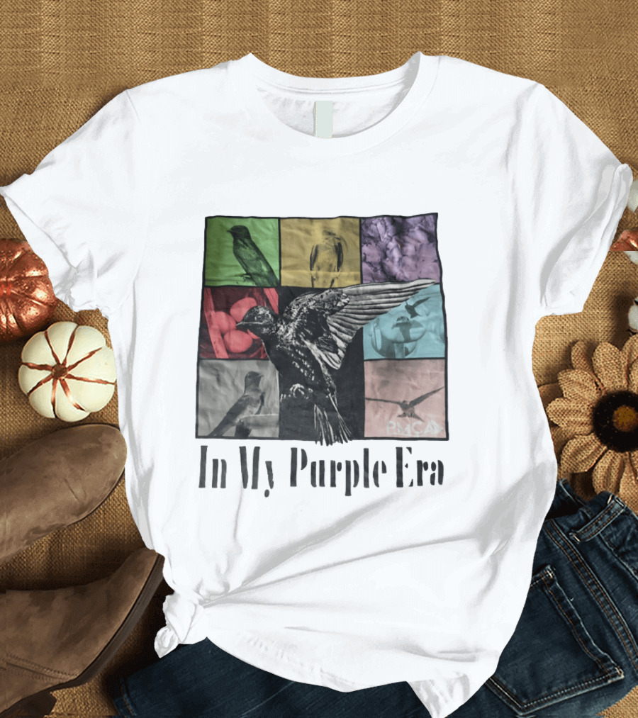 In My Purple Era Swallow Collage T-Shirt