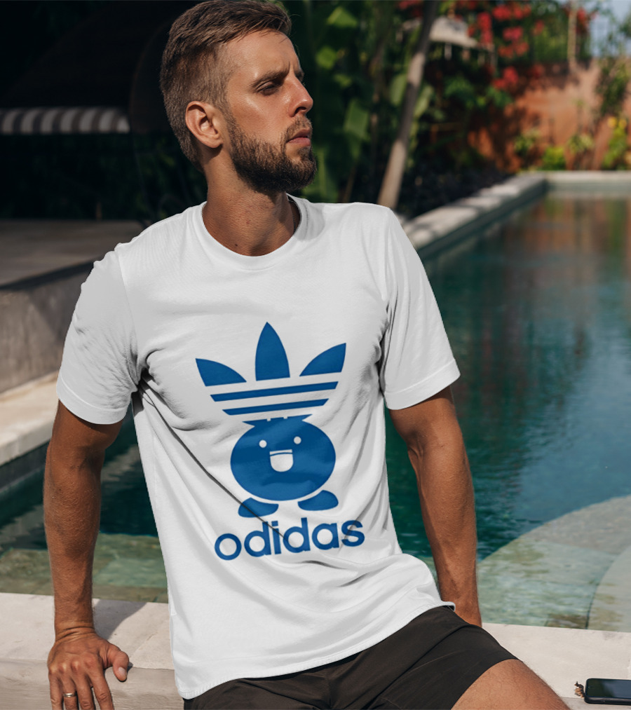 Odidas Pokemon Oddish Mashup Blue T-Shirt