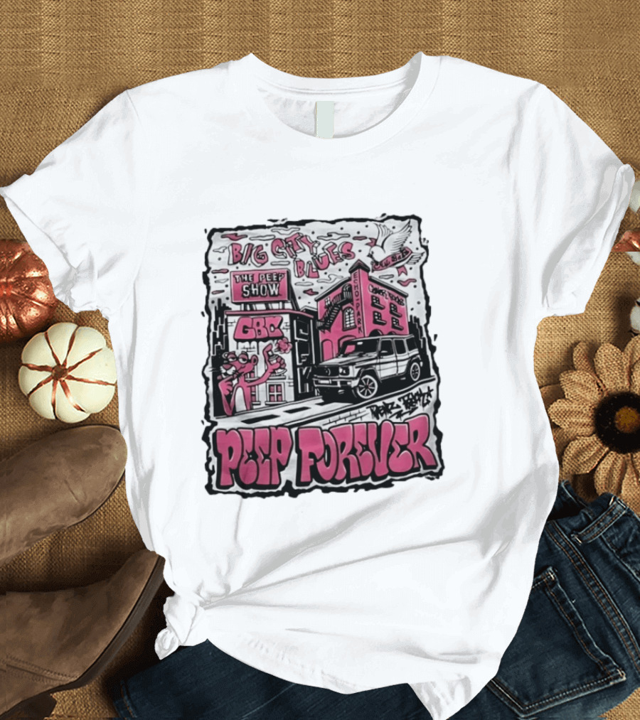 Big City Blues Peep Show Peep Forever Pink Panther GBC Park Avenue T-Shirt