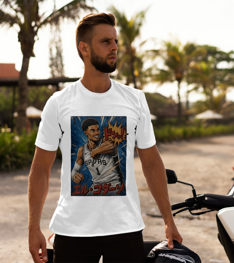 Victor Wembanyama San Antonio Spurs Manga Style Basketball T-Shirt