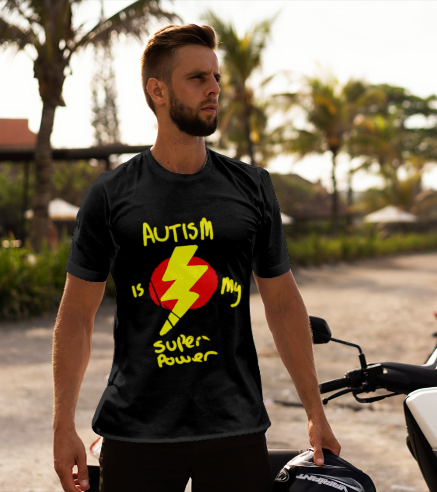 Autism Is My Super Power Lightning Bolt T-Shirt