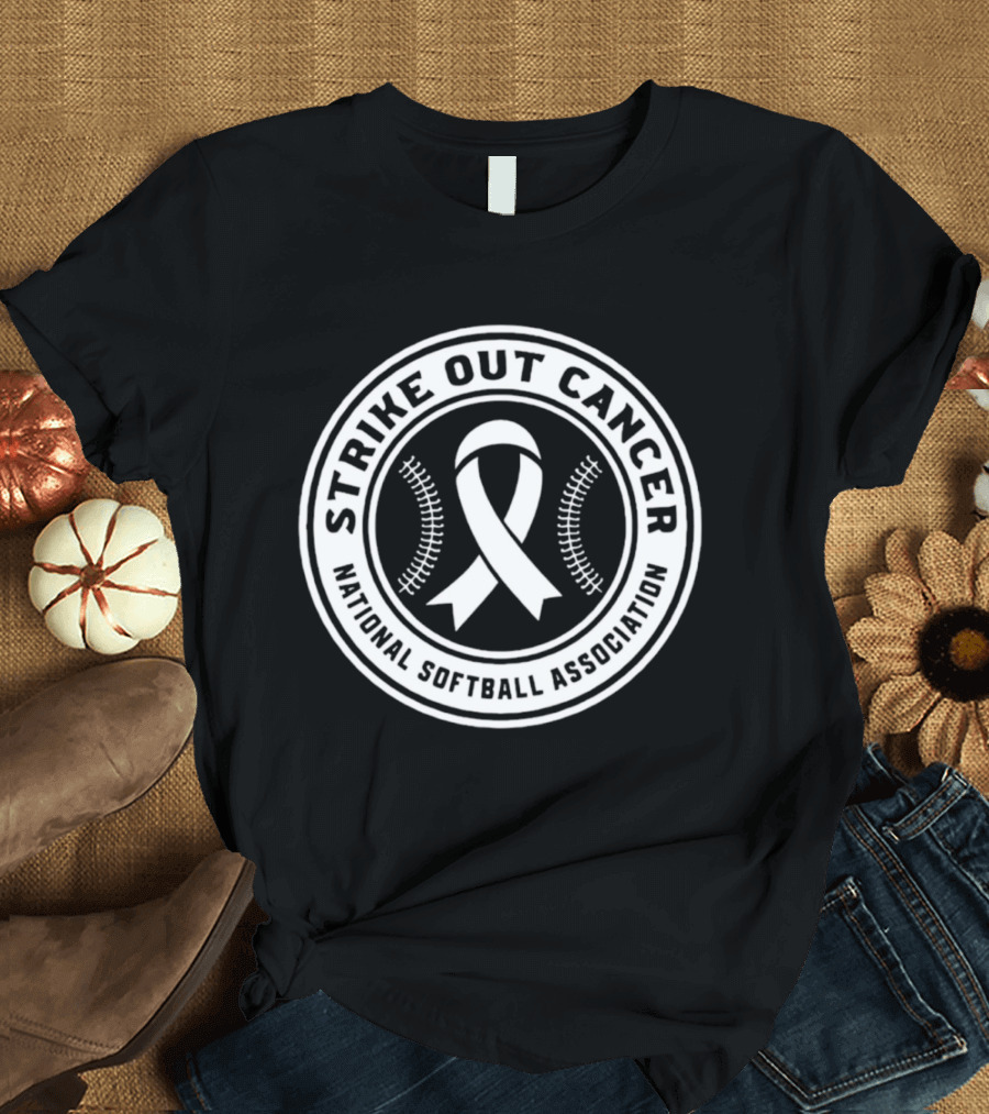 Strike Out Cancer National Softball Association Ribbon T-Shirt