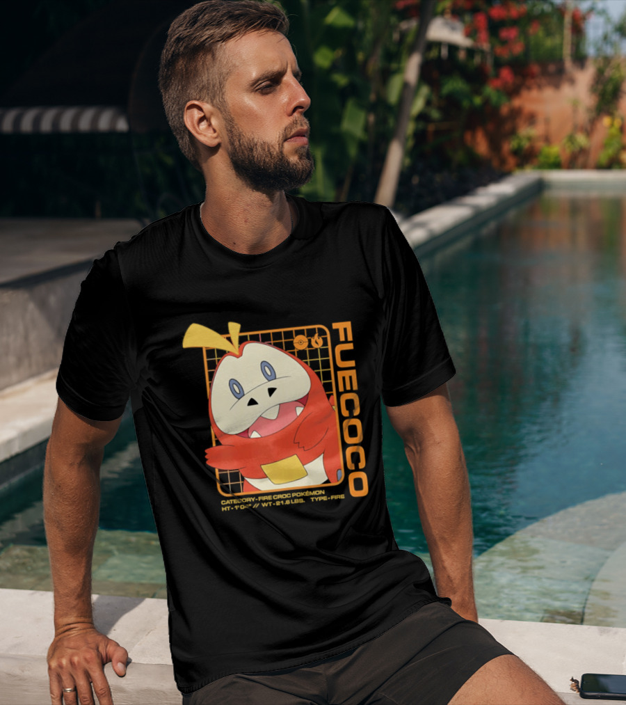 Fuecoco Fire Croc Pokémon Character Art Kanto Region T-Shirt