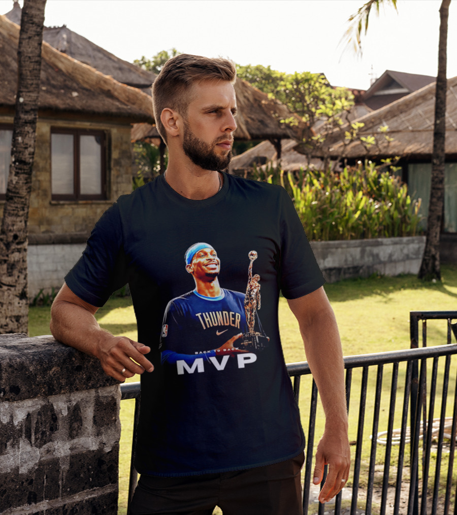 2026 MVP Back 2 Back Shai Gilgeous Alexander OKC Thunder T-Shirt
