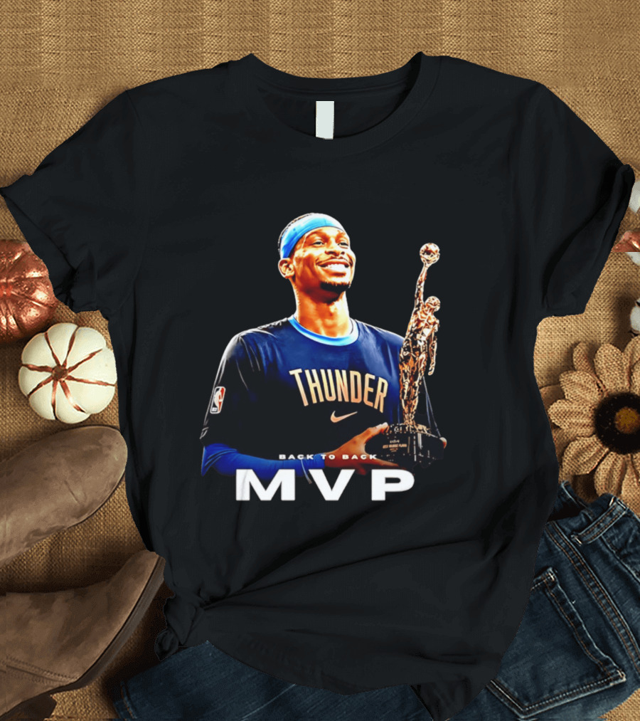 2026 MVP Back 2 Back Shai Gilgeous Alexander OKC Thunder T-Shirt
