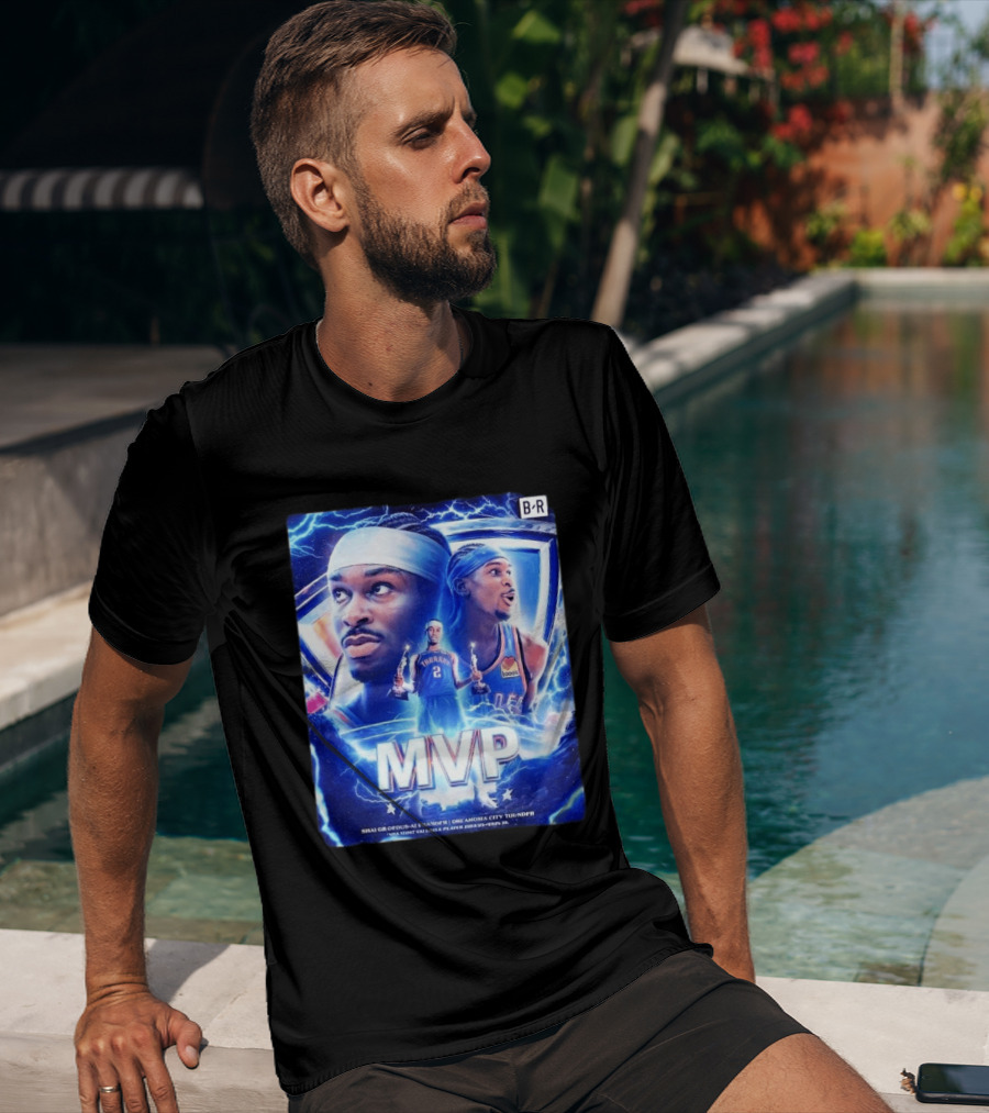 Shai Gilgeous Alexander MVP Thunder 2024 Electrifying Tribute B/R Edition T-Shirt