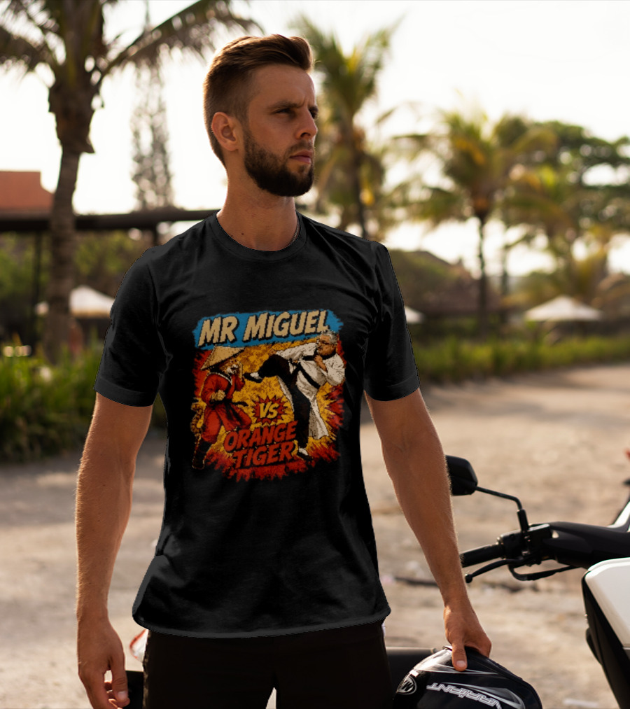 Mr Miguel Vs Orange Tiger Martial Arts Showdown T-Shirt