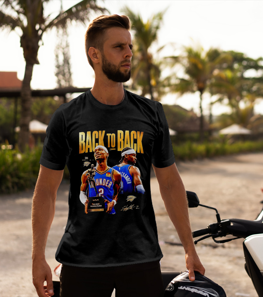 Shai Gilgeous Alexander Back To Back 2026 NBA MVP OKC Thunder SGA 2 T-Shirt