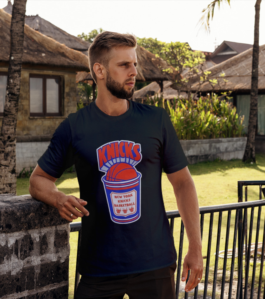 New York Knicks Basketball Orange Cup Knicks T-Shirt