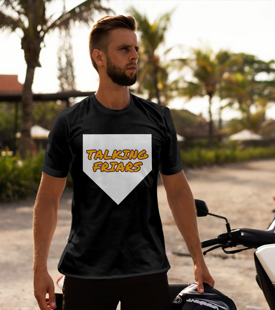 Talking Friars 2026 Baseball Home Plate Marker T-Shirt