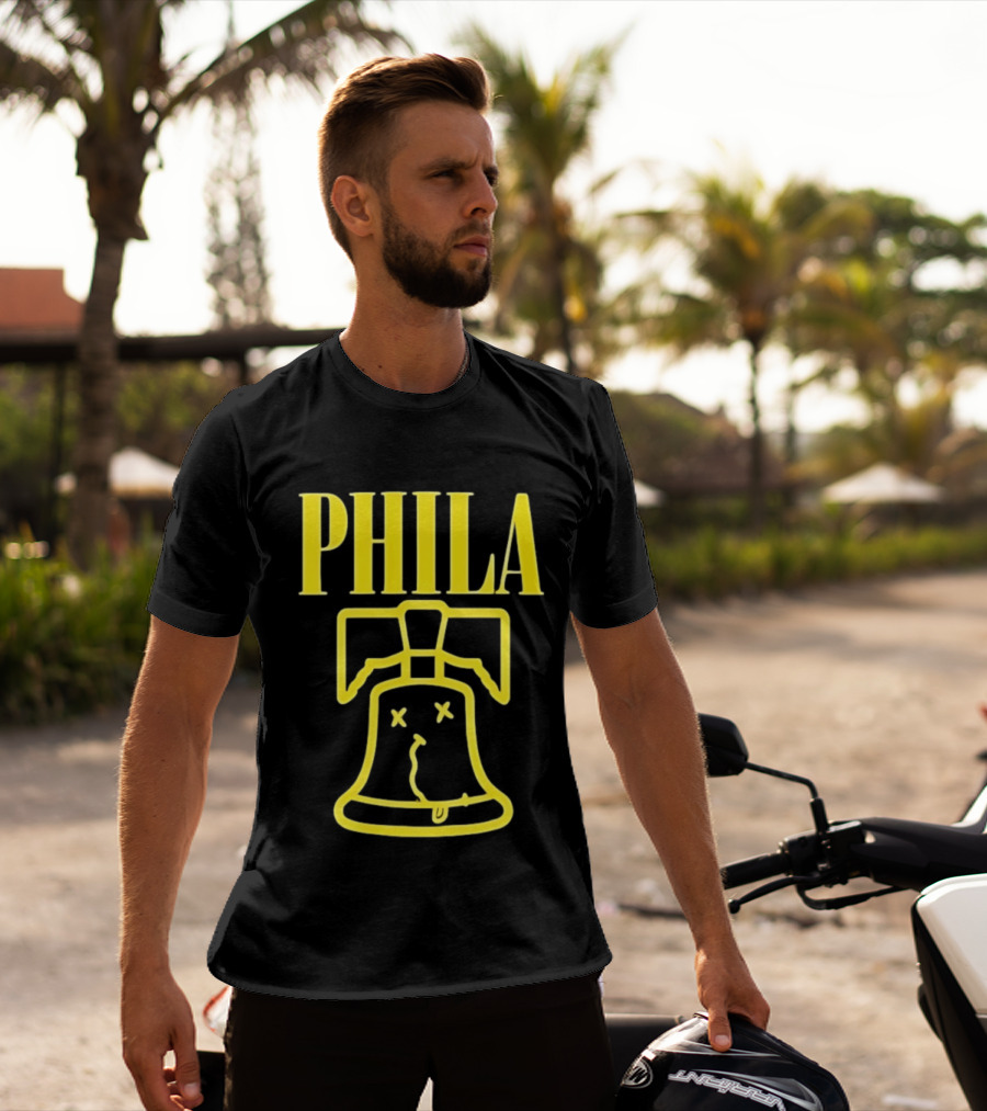 Phila Liberty Bell Icon With Smells Like Philly Spirit T-Shirt