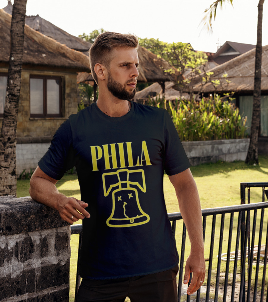 Phila Liberty Bell Icon With Smells Like Philly Spirit T-Shirt