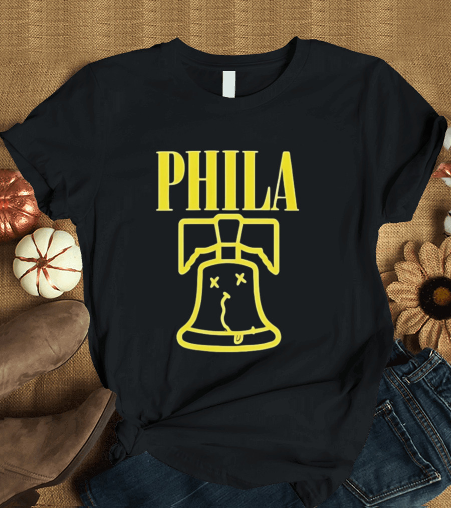 Phila Liberty Bell Icon With Smells Like Philly Spirit T-Shirt