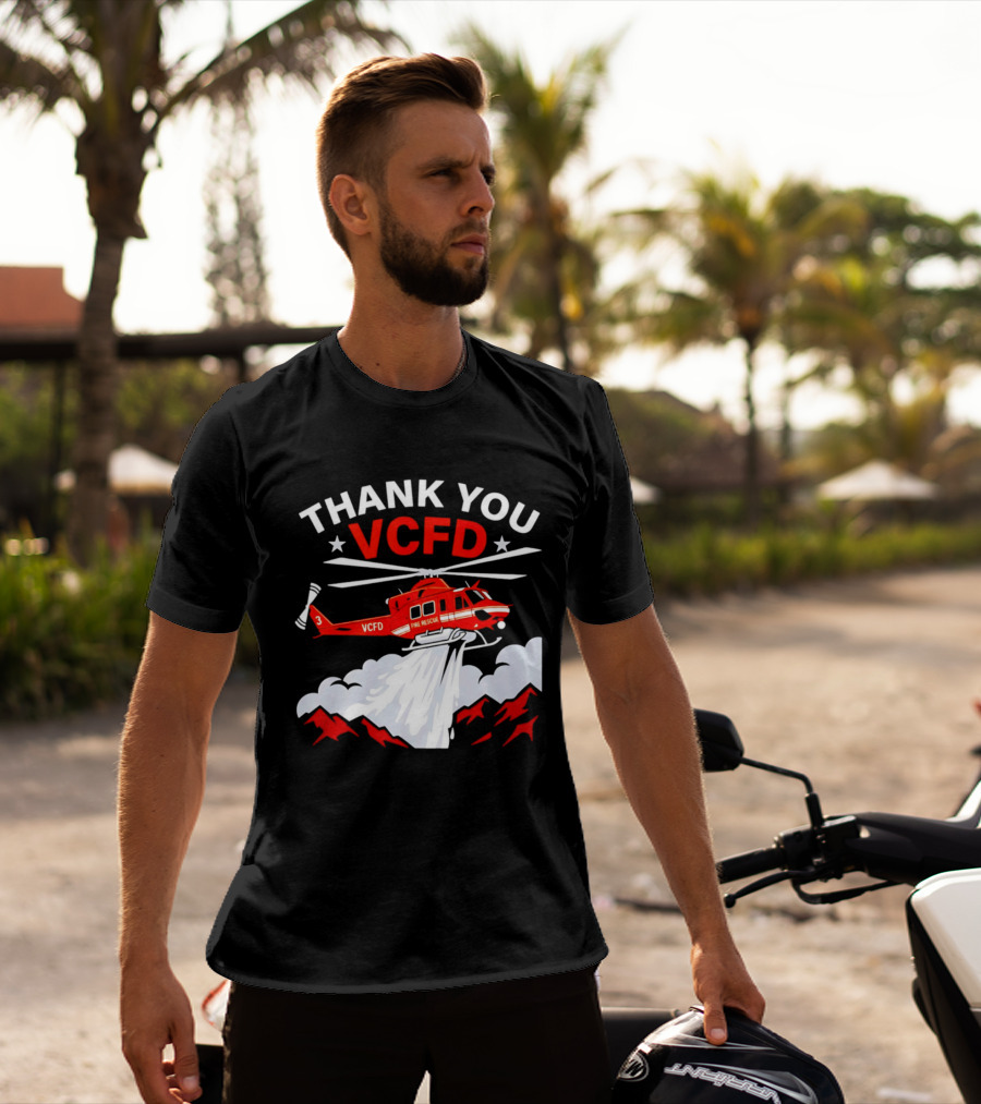 Thank You VCFD Fire Rescue Helicopter Ventura County Support T-Shirt
