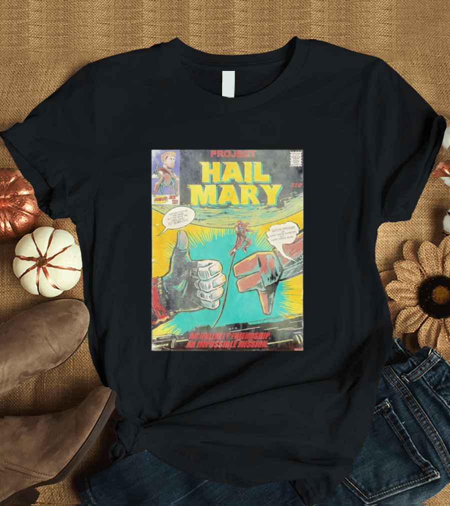 Project Hail Mary Comic Cover An Unlikely Friendship An Impossible Mission T-Shirt